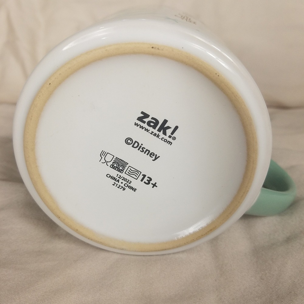 Zak Disney Princess Coffee Mug Unisex OS White New Silhouette Gold Teal - Picture 6 of 6